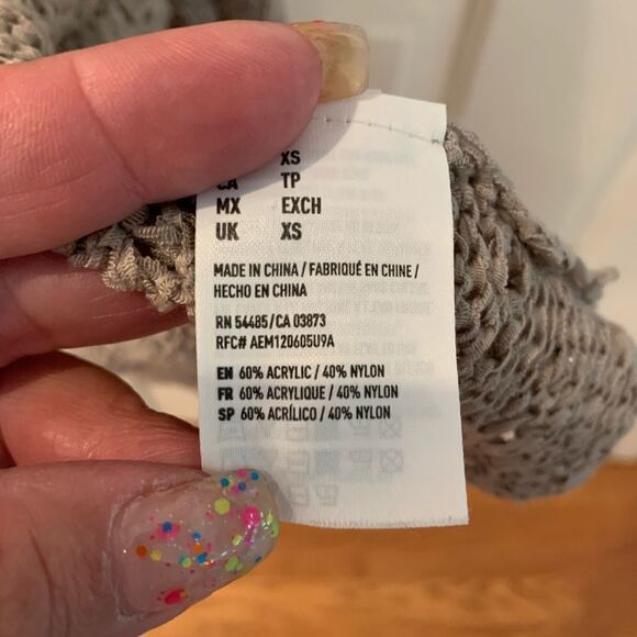 AEO Long Open Front Cardigan Sweater sz XS - Picture 5 of 6